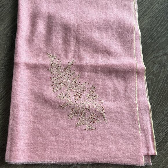 Pink Pashmina | Pure Cashmere | lightweight scarf | Travel scarf | Natural wool - Picture 4 of 12